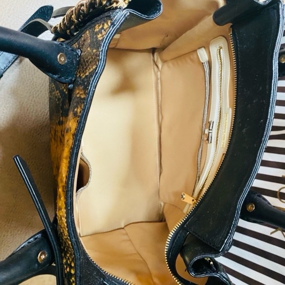 Henri Bendel Leather Python Satchel Bag - Picture 8 of 9